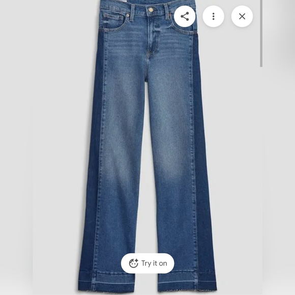 GAP High Rise Stride Wide Leg Jeans - Picture 8 of 9